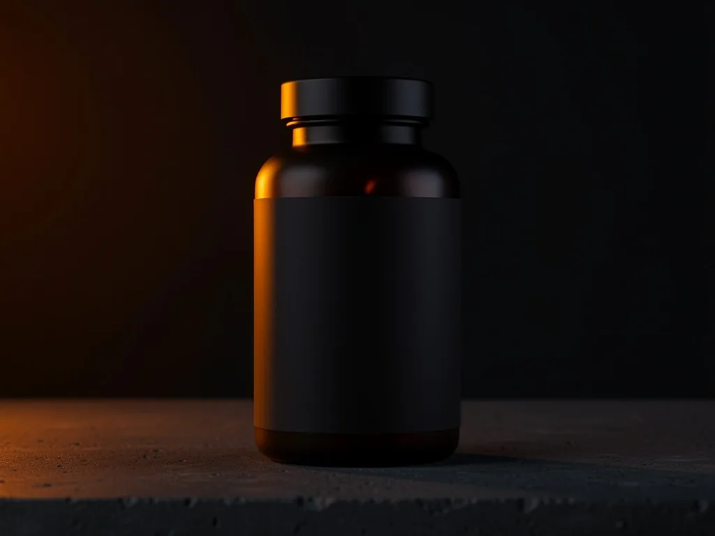 Natural supplement bottle
